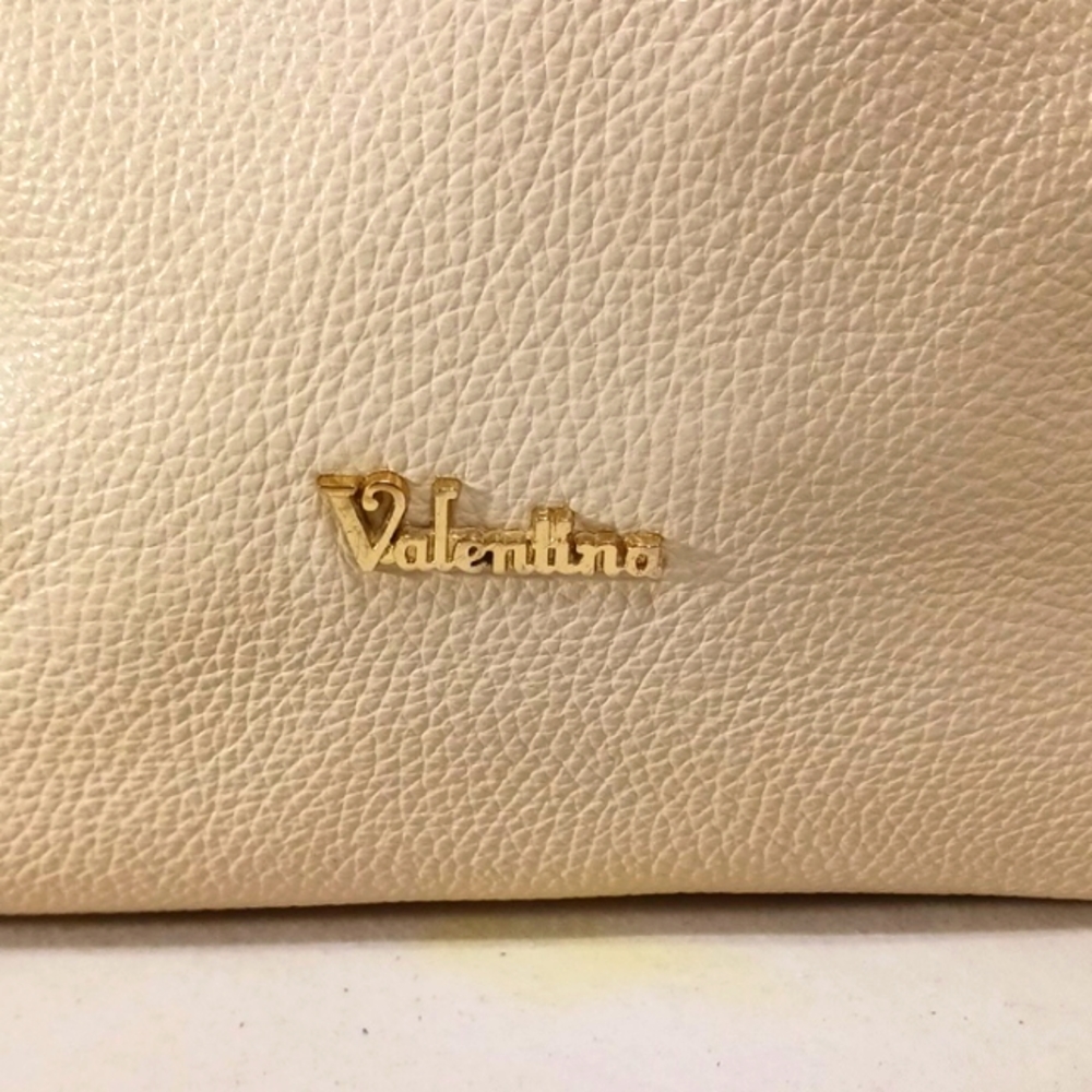 Valentina Cream and Brown Leather Crossbody Bag - Picture 2 of 11